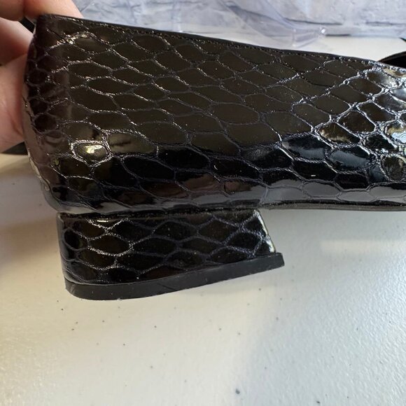 Magdesians California Black Leather Croc Embossed Loafers | Size 9.5N | USA Made - Picture 15 of 15